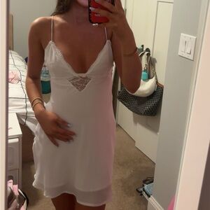 Princess Polly White Lace Detail mini dress